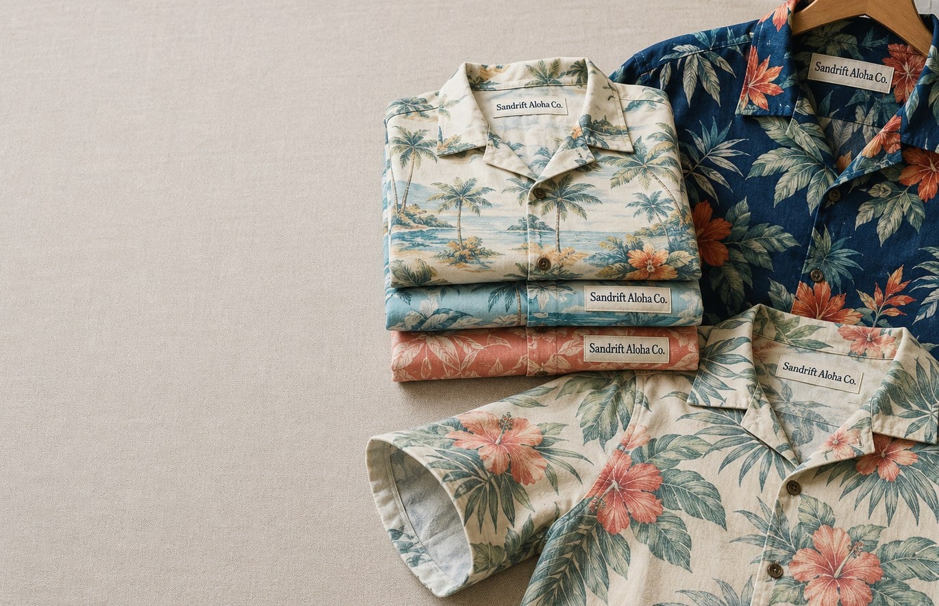 Custom printed hawaiian shirts with logo