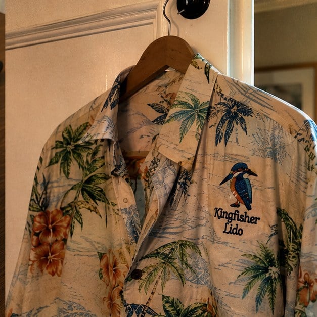 Hawaiian shirts with logo — customer photo